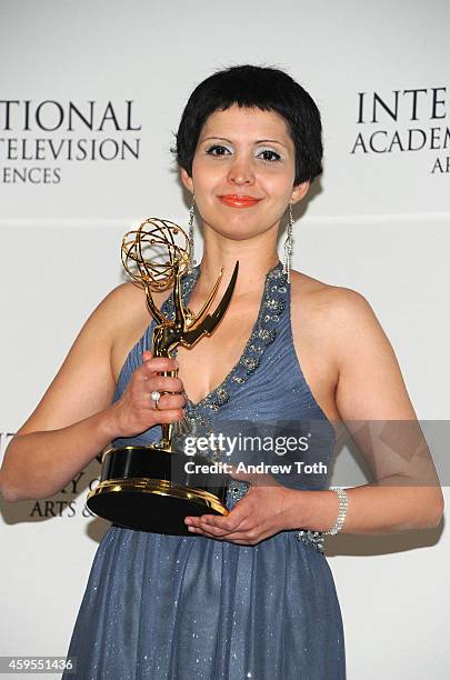 Emmy Award winner for Documentary 'Frihet bakom galler ' Co-director and producer Maryam Ebrahimi attends the 2014 International Academy of...