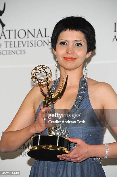 Emmy Award winner for Documentary 'Frihet bakom galler ' Co-director and producer Maryam Ebrahimi attends the 2014 International Academy of...