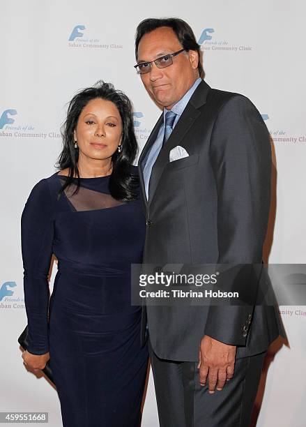 Wanda De Jesus and Jimmy Smits attend the Saban Clinic's 38th annual gala at The Beverly Hilton Hotel on November 24, 2014 in Beverly Hills,...