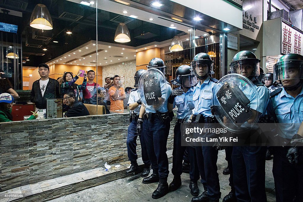 Police Continue Efforts To Clear Hong Kong Protest Sites