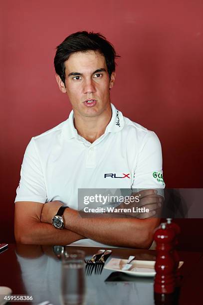 Golf in Abu Dhabi Ambassador, Matteo Manassero of Italy and Peter German, Abu Dhabi HSBC Championship Tournament Director host a lunch and course...