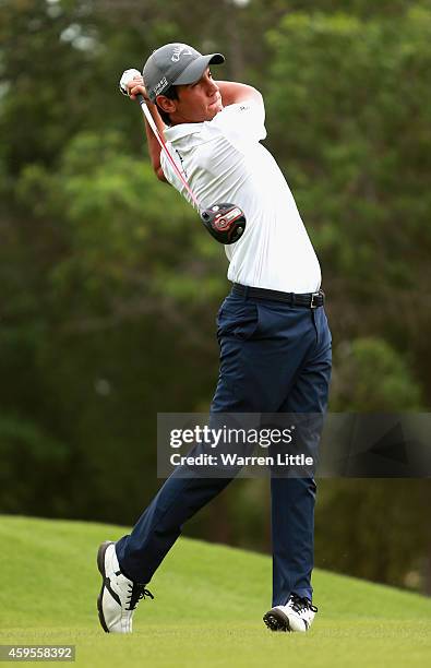 Golf in Abu Dhabi Ambassador, Matteo Manassero of Italy and Peter German, Abu Dhabi HSBC Championship Tournament Director host a lunch and course...