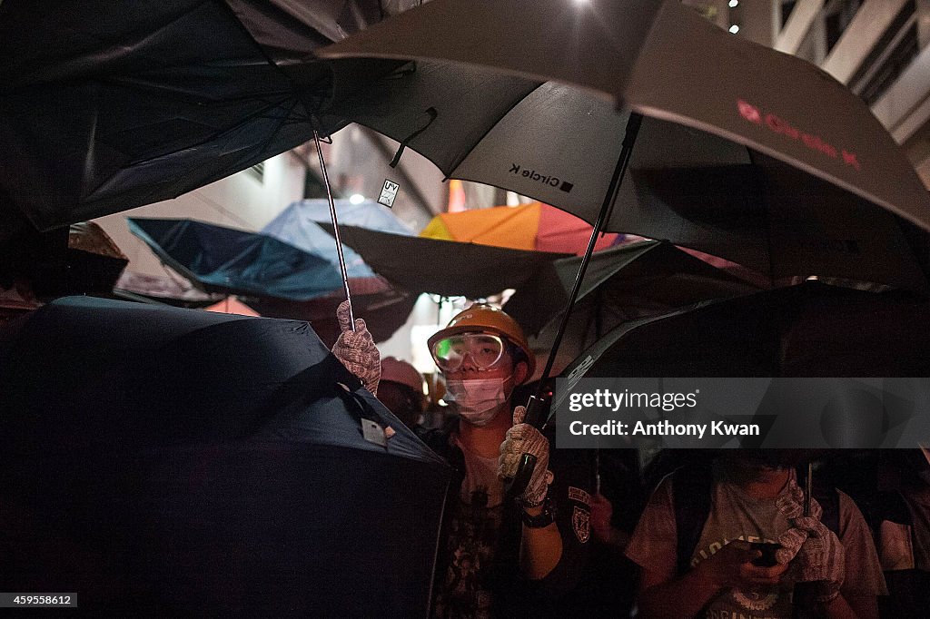 Police Continue Efforts To Clear Hong Kong Protest Sites