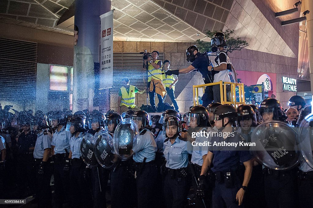 Police Continue Efforts To Clear Hong Kong Protest Sites