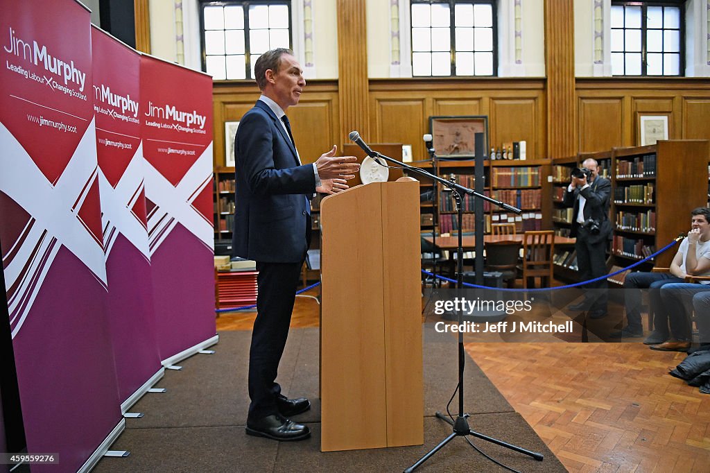 Scottish Labour Leadership Candidate Jim Murphy Makes Keynote Speech On More Power For Scotland