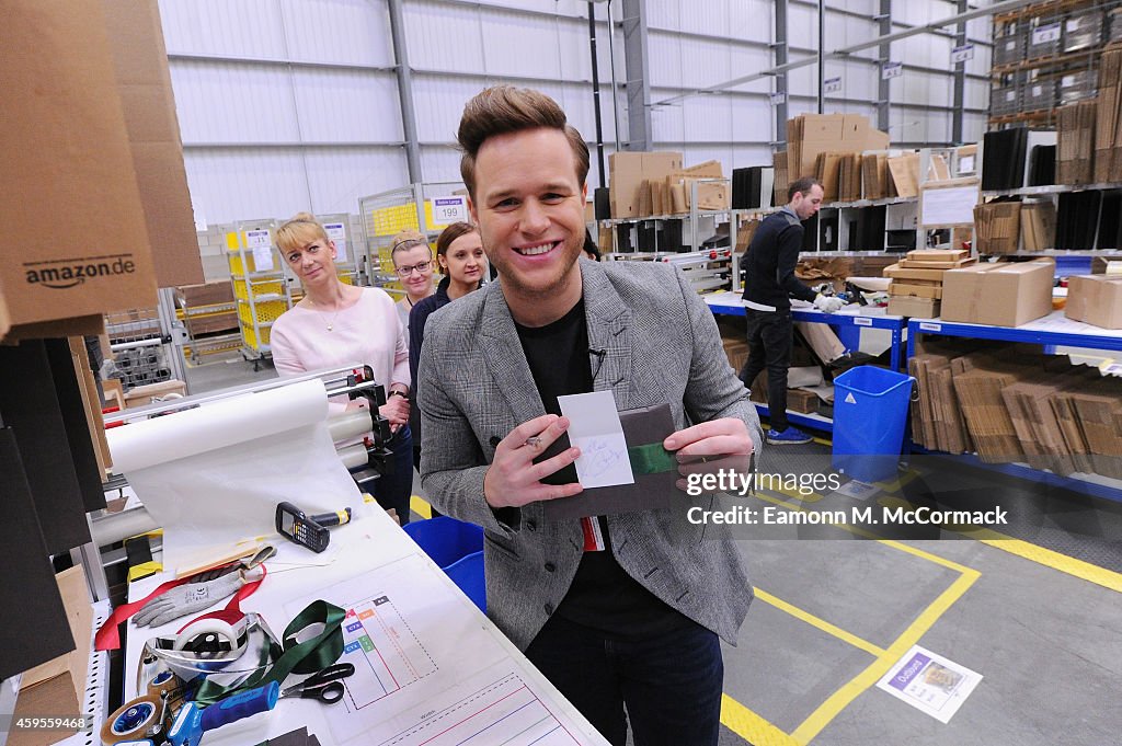 Olly Murs Visits Amazon's Hemel Hempstead Fulfilment Centre During Black Friday Deals Week