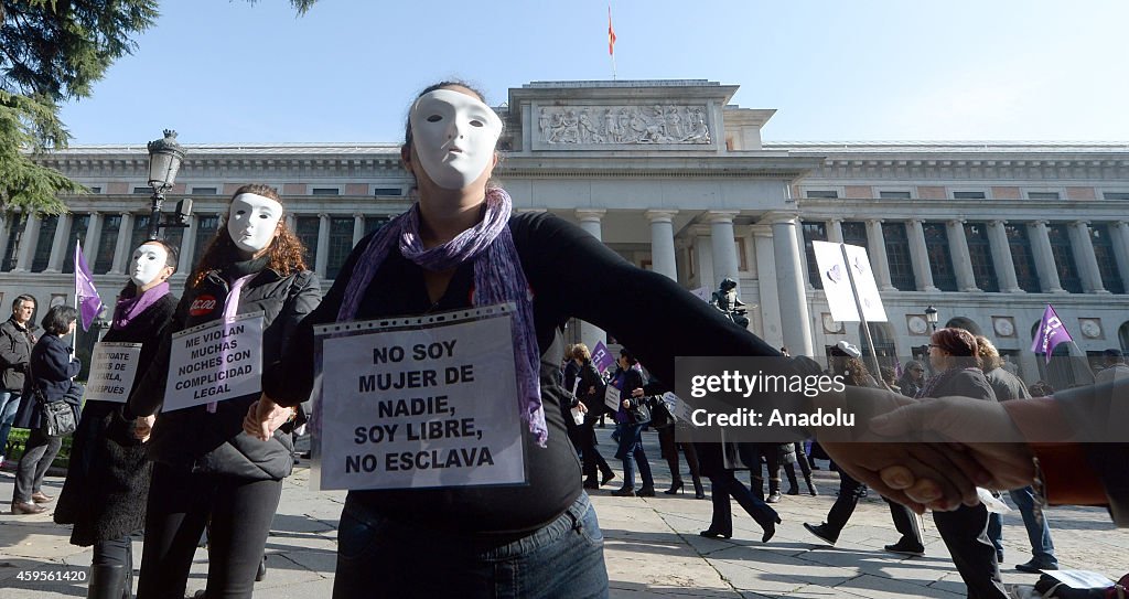 Protest against violence towards women in Madrid