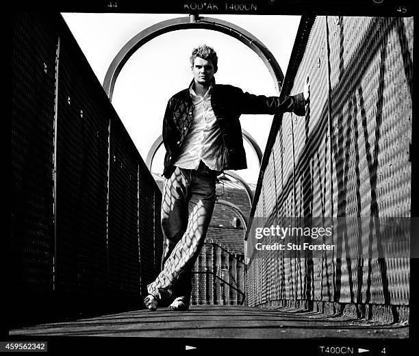 England fast bowler James Anderson pictured in April 2003, in Burnley, England.