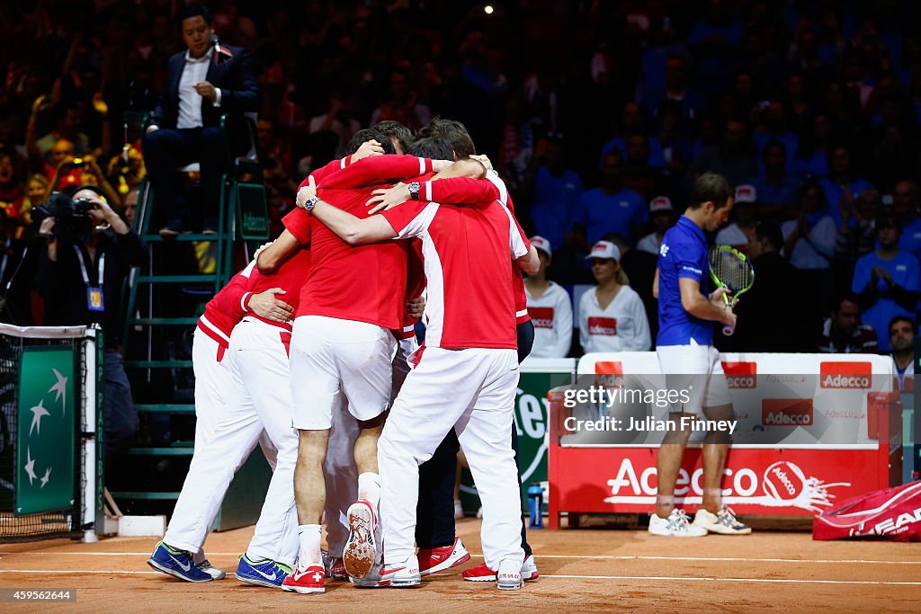 France v Switzerland - Davis Cup World Group Final: Day Three