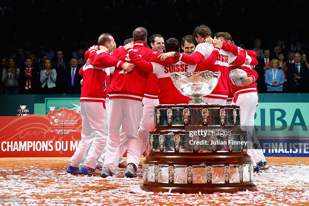 France v Switzerland - Davis Cup World Group Final: Day Three