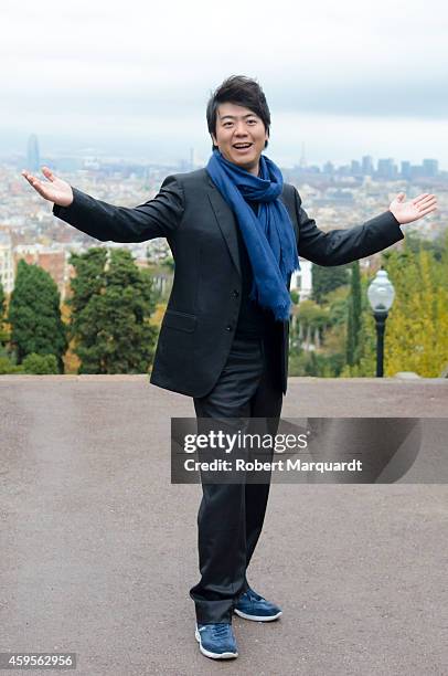 Lang Lang poses during the 'Onda Awards 2014' press conference at the Palauet Albeniz on November 25, 2014 in Barcelona, Spain.