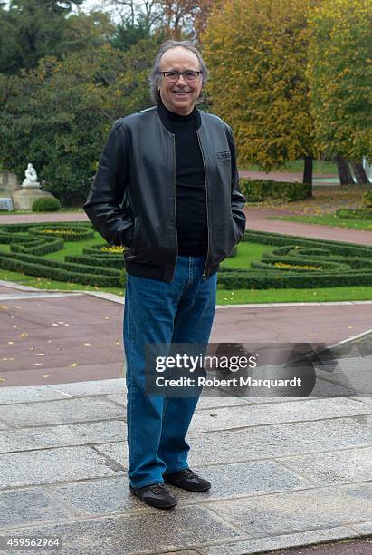 Joan Manuel Serrat poses during the 'Onda Awards 2014' press conference at the Palauet Albeniz on November 25, 2014 in Barcelona, Spain.