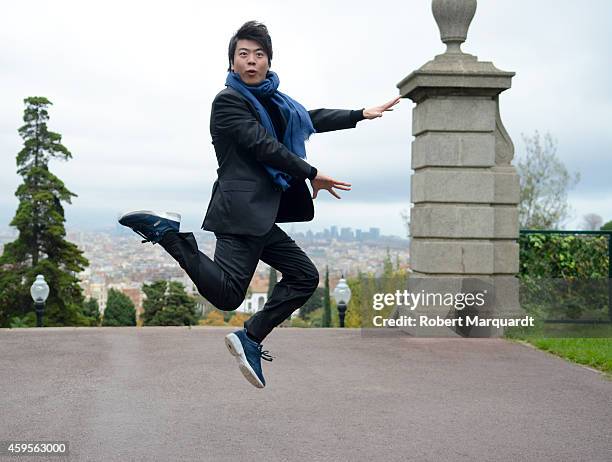 Lang Lang poses during the 'Onda Awards 2014' press conference at the Palauet Albeniz on November 25, 2014 in Barcelona, Spain.