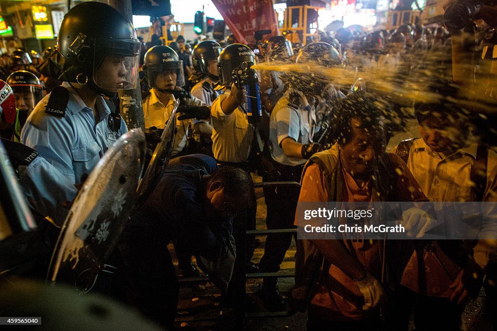 Police Continue Efforts To Clear Hong Kong Protest Sites