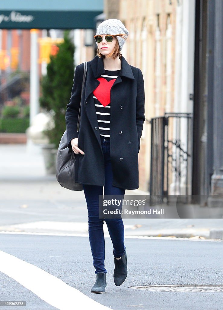 Celebrity Sightings In New York City - November 25, 2014