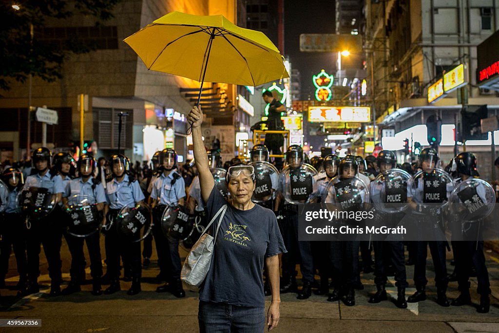 Police Continue Efforts To Clear Hong Kong Protest Sites