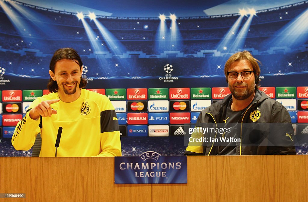 Borussia Dortmund Training Session & Press Conference