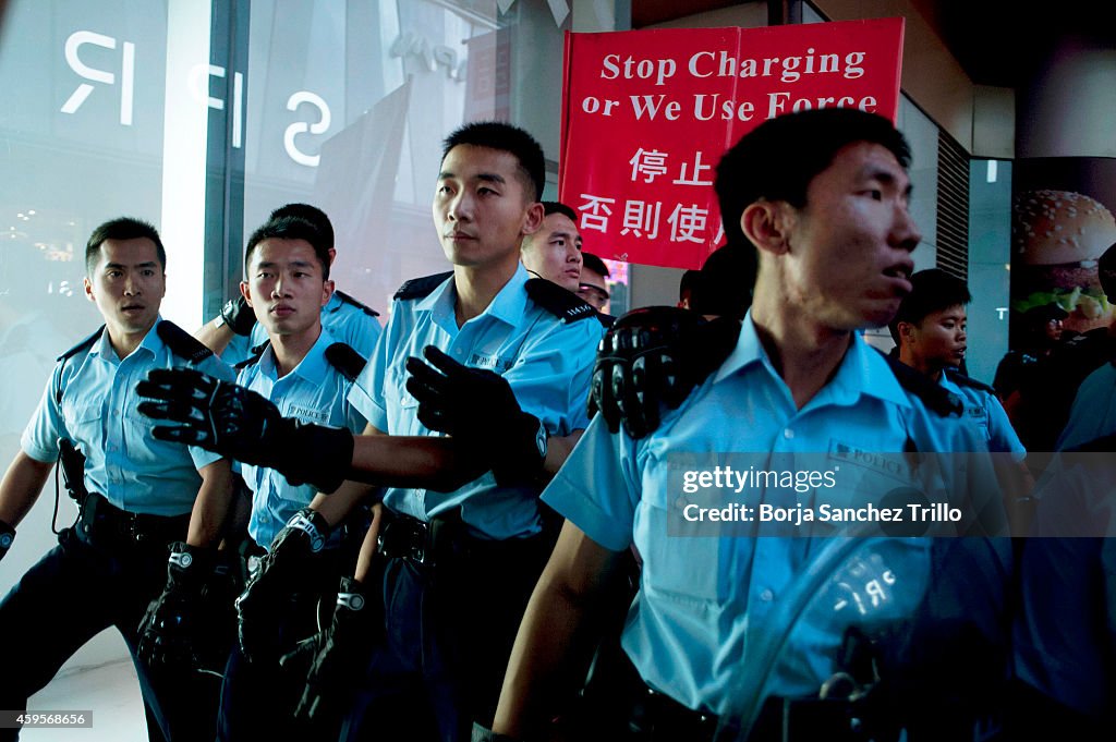 Police Continue Efforts To Clear Hong Kong Protest Sites