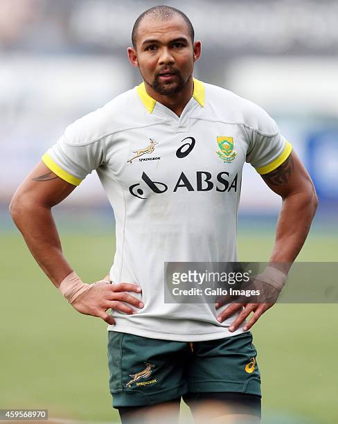 Cornal Hendricks during the South African national rugby team training session at Cardiff Arms Park on November 25, 2014 in Cardiff, Wales.