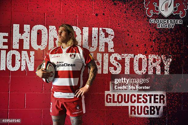 Gloucester Rugby and Wales hooker Richard Hibbard, pictured at Kingsholm Stadium on August 13, in Gloucester, England.