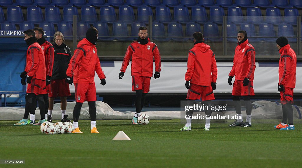 Benfica Training and Press Conference