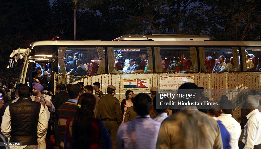 Nitin Gadkari Inaugurated Delhi-Kathmandu Bus Service Today