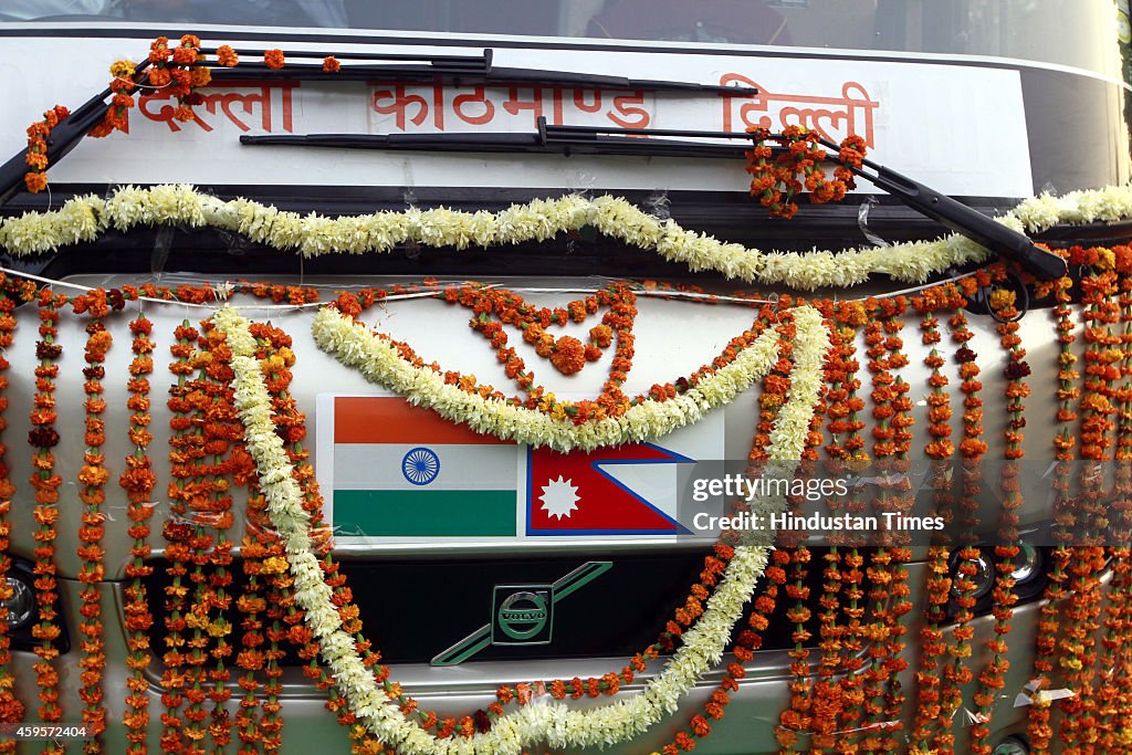 Nitin Gadkari Inaugurated Delhi-Kathmandu Bus Service Today