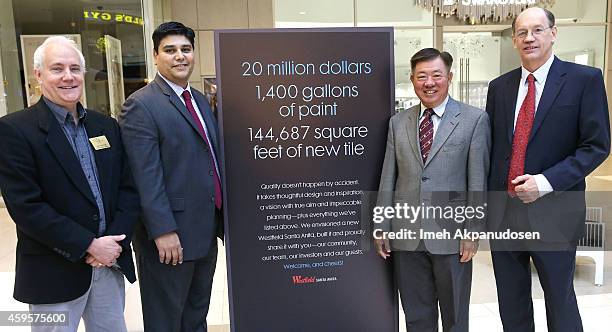 Of Arcadia Chamber of Commerce Scott Hettrick, General Manager of Westfield Santa Anita Ramon Oseguera, Mayor of Arcadia John Wuo, and Vice President...