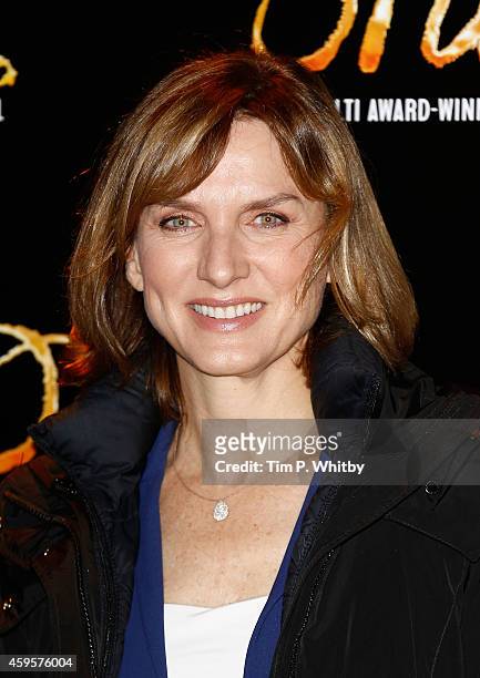 Fiona Bruce attends the press night of "Once" as Ronan Keating joins the cast at Phoenix Theatre on November 25, 2014 in London, England.
