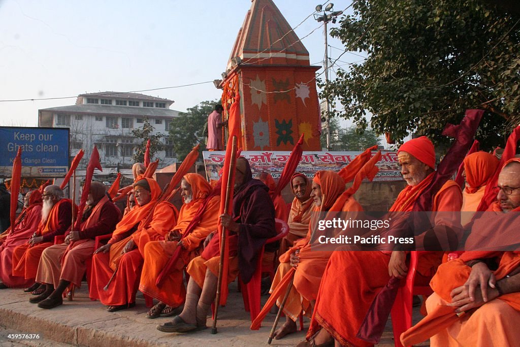 Dhandi sadhus gather to see the newly started Shubahe -...