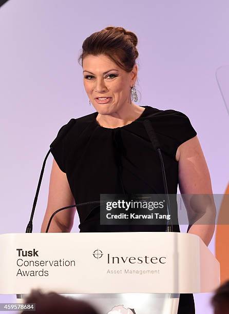 Kate Silverton attends the Tusk Conservation Awards 2014 at Claridge's Hotel on November 25, 2014 in London, England.