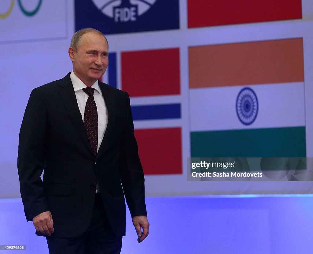 Putin Attends World Championship Chess Match