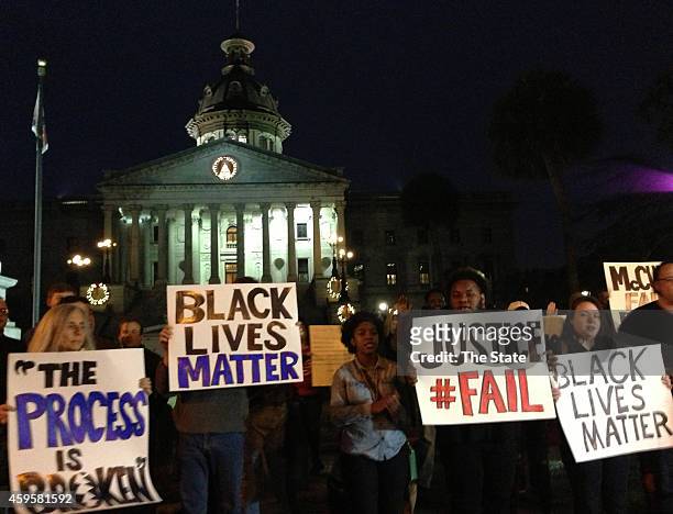 Nonviolent protest at the South Carolina State House, in Columbia, S.C., in the wake of the grand jury decision not to indict officer Darren Wilson...