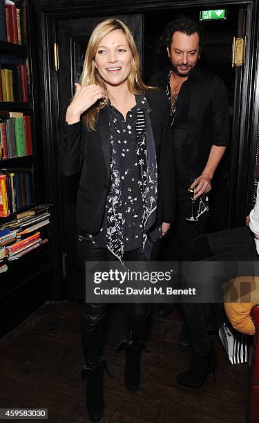 Kate Moss attends the launch of the Rockins For Eyeko collection at The Scotch of St James on November 25, 2014 in London, England.