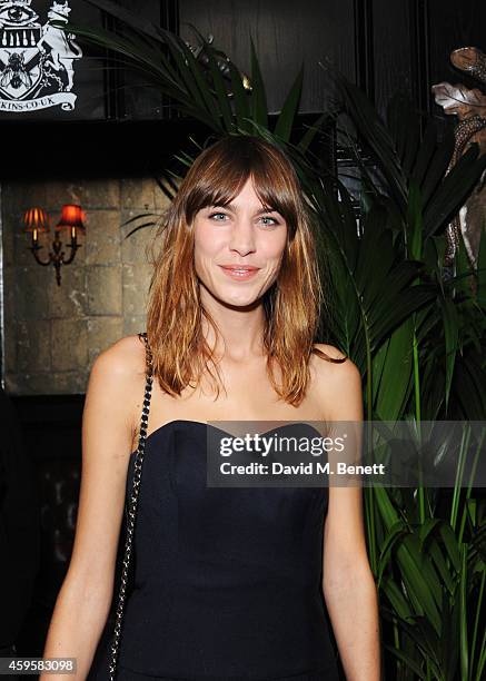 Alexa Chung attends the launch of the Rockins For Eyeko collection at The Scotch of St James on November 25, 2014 in London, England.