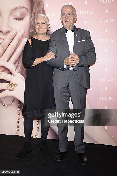 Rosa Oriol and Salvador Tous attend the TOUS fashion clip 'Tender Stories' special screening at TOUS flagship store on November 25, 2014 in Madrid,...