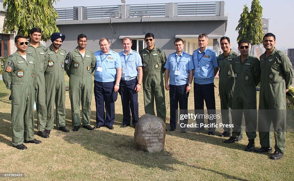 Officers of Indian Air Force and Russian Federation Air...