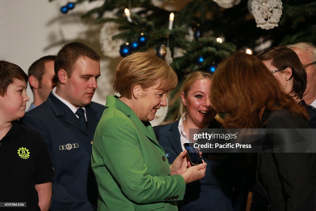 Dr. Angela Merkel during the traditional hand-over of three...