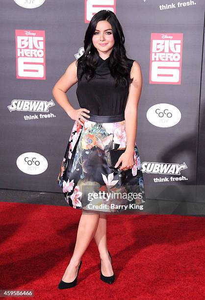 Actress Ariel Winter arrives at the Los Angeles premiere of 'Big Hero 6' held at the El Capitan Theatre on November 4, 2014 in Hollywood, California.