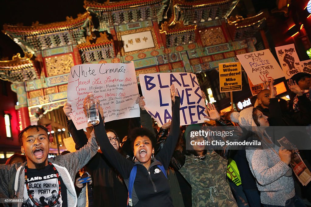 Protests Continue In DC One Day After Ferguson Grand Jury Decision