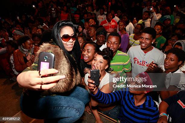 Deelishis attends the All Star Giveback: Thanksgiving Edition on November 25, 2014 in River Rouge, Michigan.