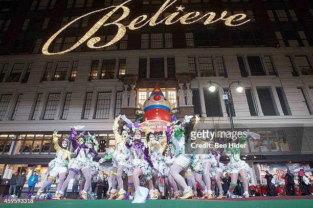 New Orleans Baby Doll Ladies attend the 88th Annual Macy's Thanksgiving Day Parade Rehearsals on November 25, 2014 in New York City.