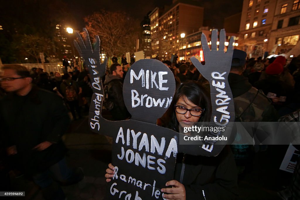 Protests in New York after grand jury decision