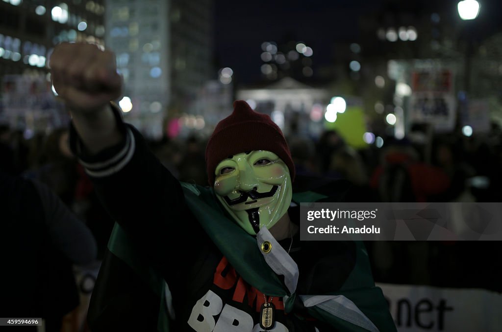 Protests in New York after grand jury decision