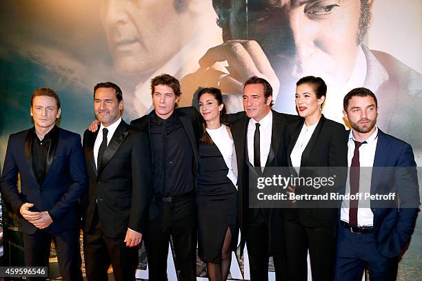 Team of the movie : Actor Benoit Magimel, actor Gilles Lellouche, Director Cedric Jimenez, his companion scenarist Audrey Diwan, actors Jean...