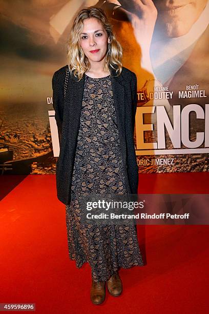 Actress Alysson Paradis attends the 'La French' : Paris Premiere. Held at Cinema Gaumont Capucine on November 25, 2014 in Paris, France.