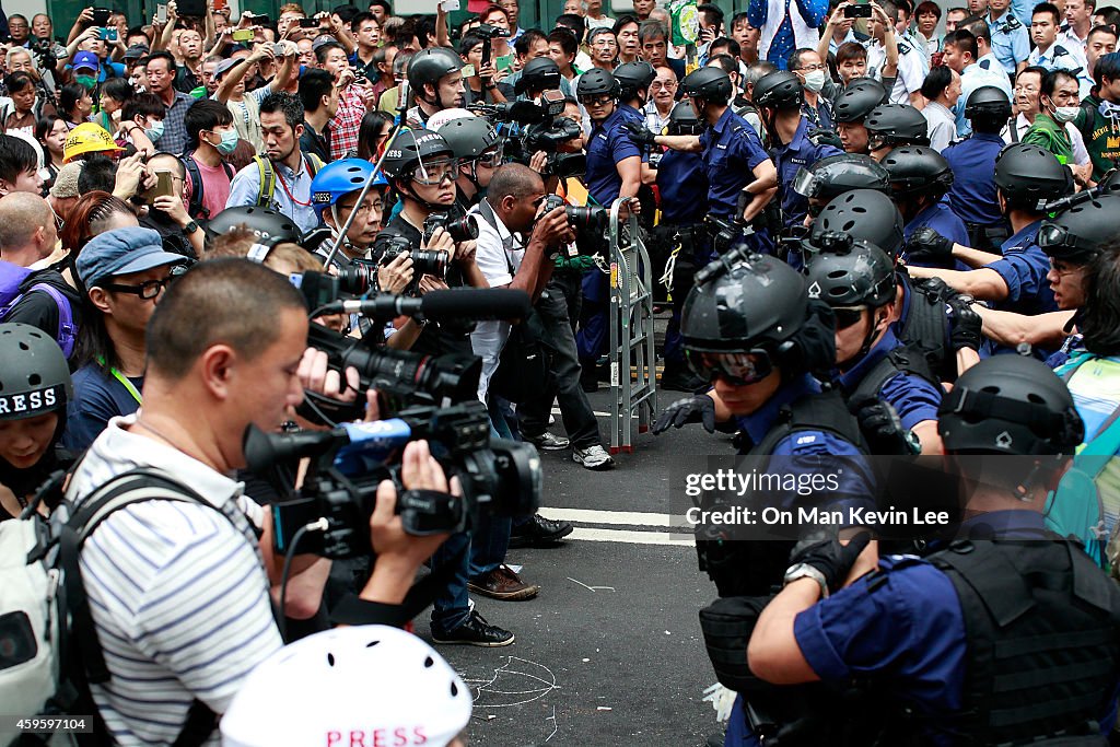 Police Continue Efforts To Clear Hong Kong Protest Sites