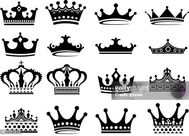 crowns - tiara stock illustrations