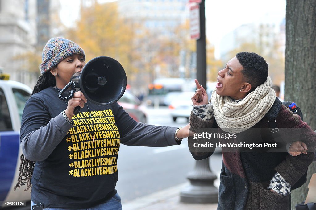 DC protests following the decisions the Grand Jury for not indicting officer Darren Wilson in the killing of Micahel Brown.