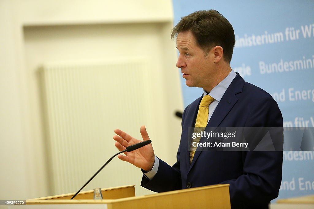 British Deputy PM Nick Clegg In Berlin For Talks